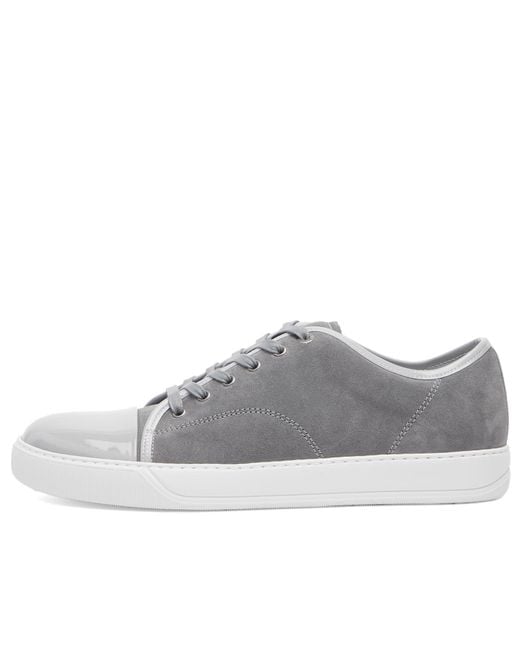 Lanvin Gray Dbb1 High Shine Toe Cap Sneaker for men