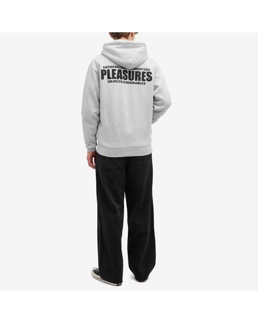 Pleasures Gray Staff Zip Hoodie for men