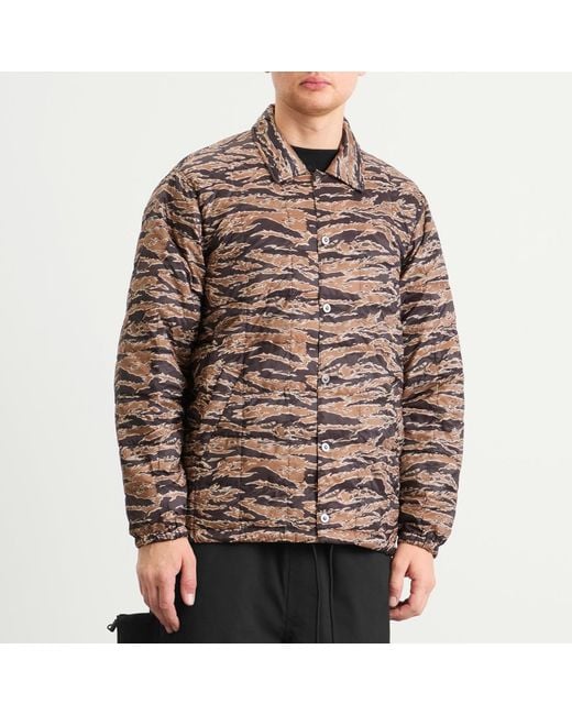 Taion Brown Down Coach Jacket for men
