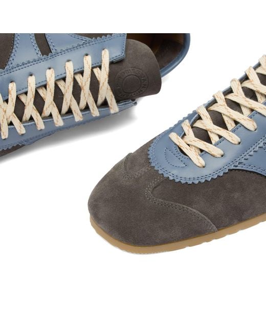 Dries Van Noten Blue Leather & Suede Sneaker for men