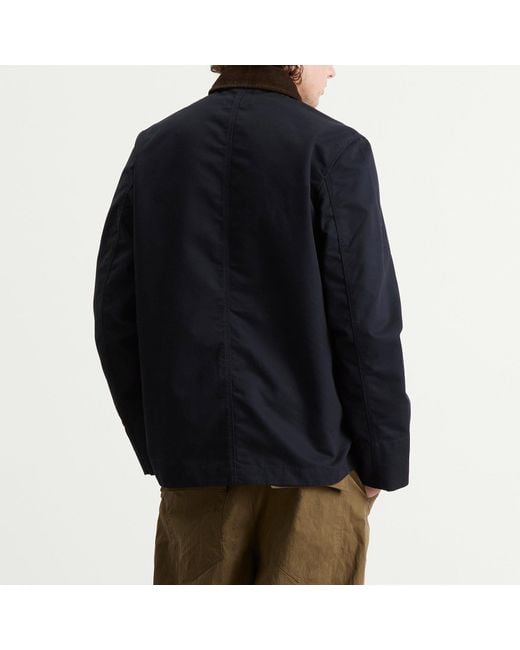 Universal Works Black Brushed Polytech Merchant Jacket for men