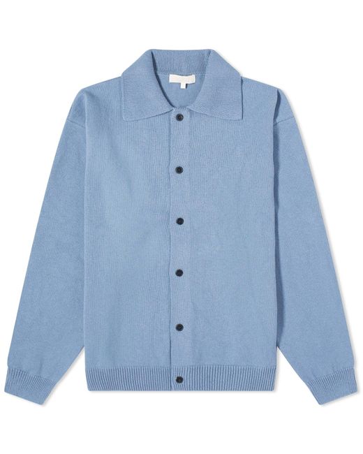 mfpen Blue Formal Knit Polo Shirt for men