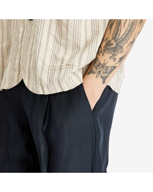 NN07 Blue Kay Linen Blend Trousers for men