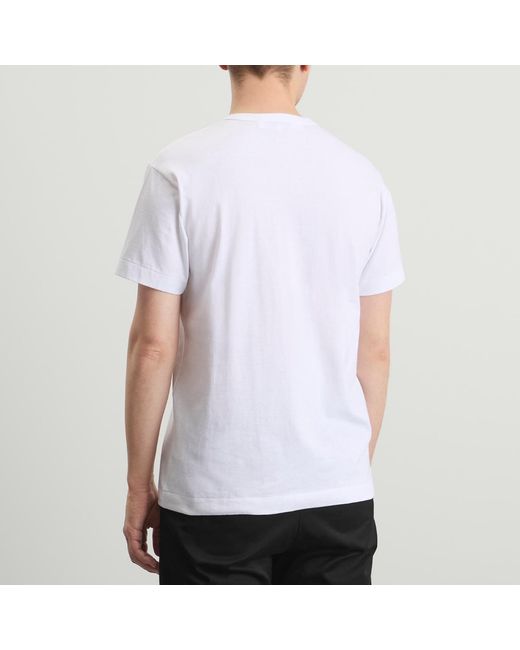 COMME DES GARÇONS PLAY White Studded Large Heart T-Shirt for men