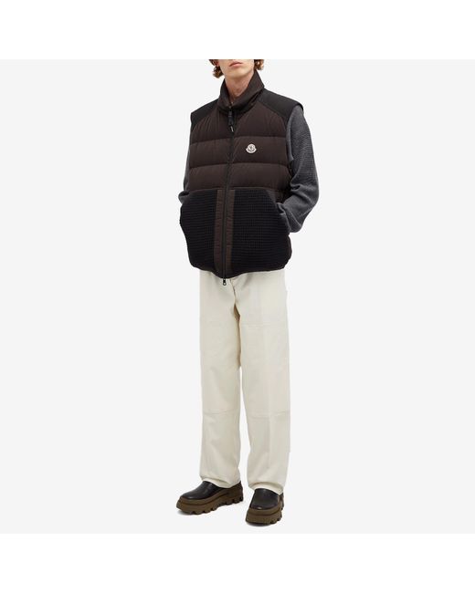 Moncler Black Larci Rip Stop Vest for men