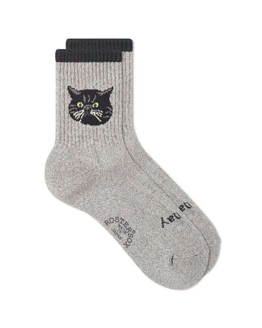 Rostersox Gray Cat Socks