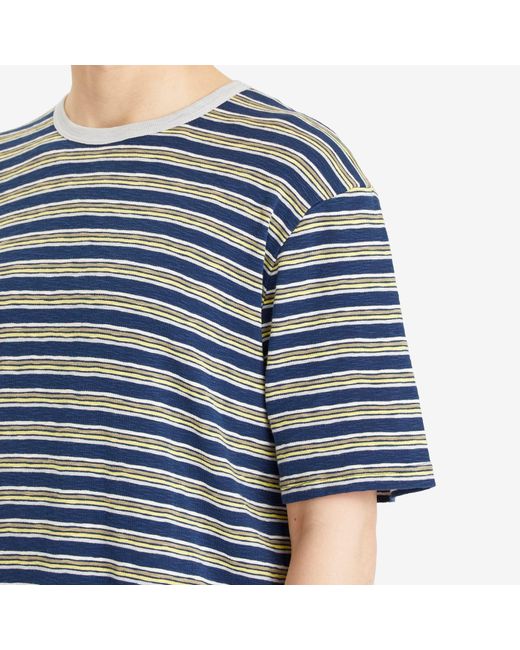 Folk Blue Multistripe T-Shirt for men