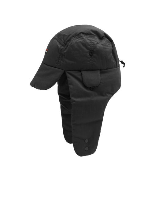 NANGA Black Hinoc Ripstop Down Ear Flap Cap for men