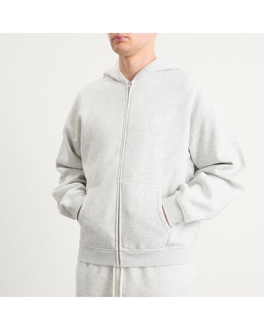 Skims White Zip Hoodie for men