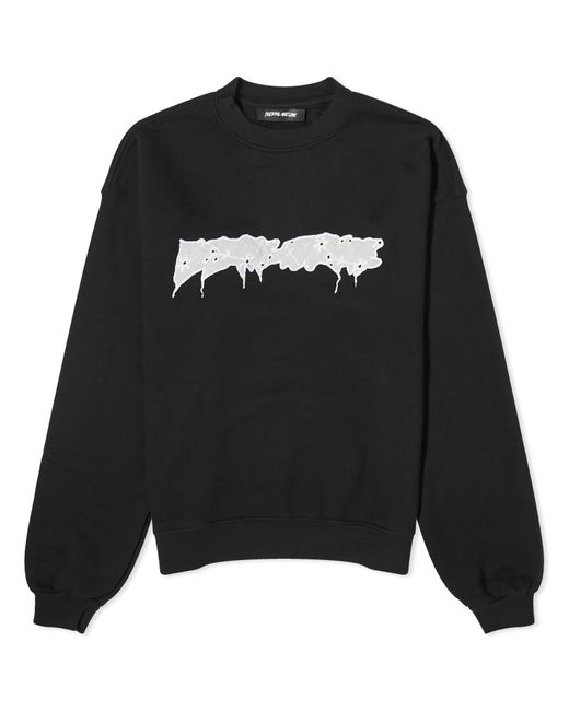 Fucking Awesome Black Doily Stamp Crew Sweat for men