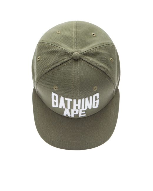 A Bathing Ape Green Nyc Logo New Era 59Fifty Cap Drab for men