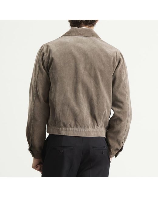 AURALEE Pigment Dyed Finx Corduroy Blouson in Brown for Men | Lyst