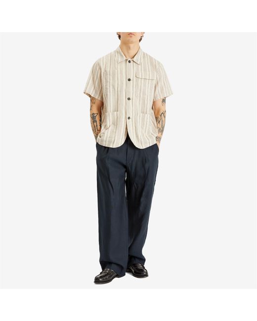 NN07 Blue Kay Linen Blend Trousers for men
