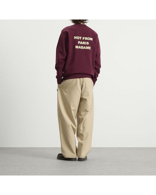 Drole de Monsieur Purple Drole De Monsieur Slogan Sweatshirt for men