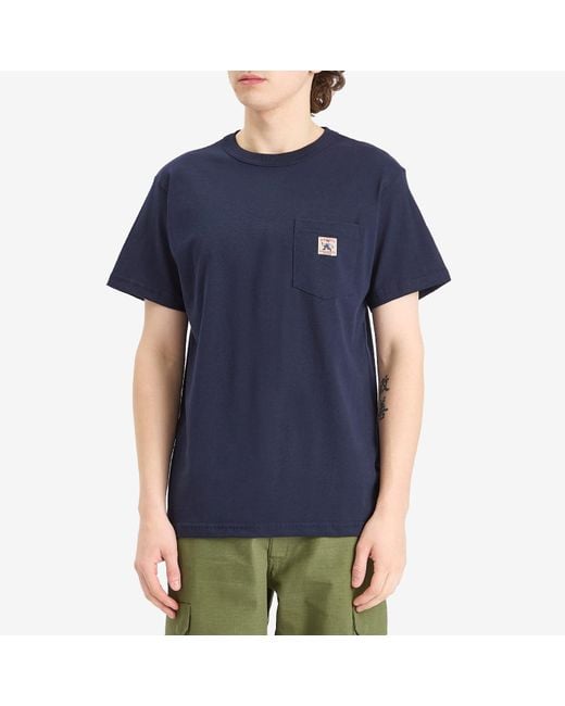 Randy's Garments Blue Logo Pocket T-Shirt for men