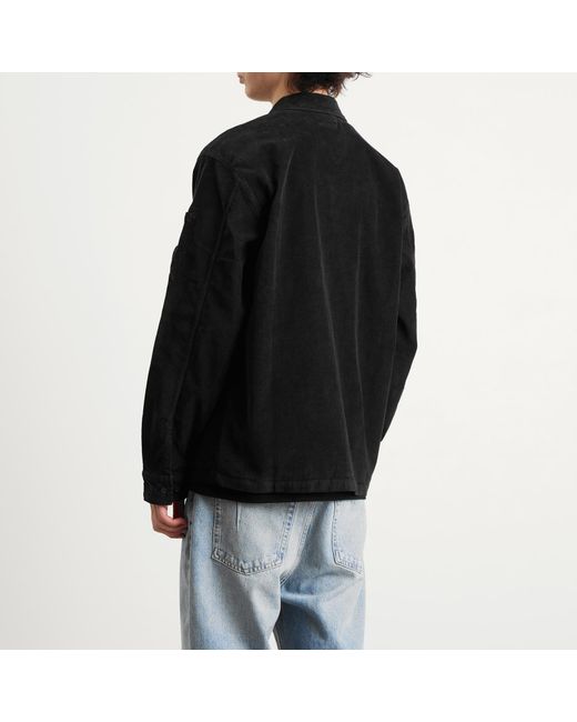 C P Company Black Corduroy Overshirt for men