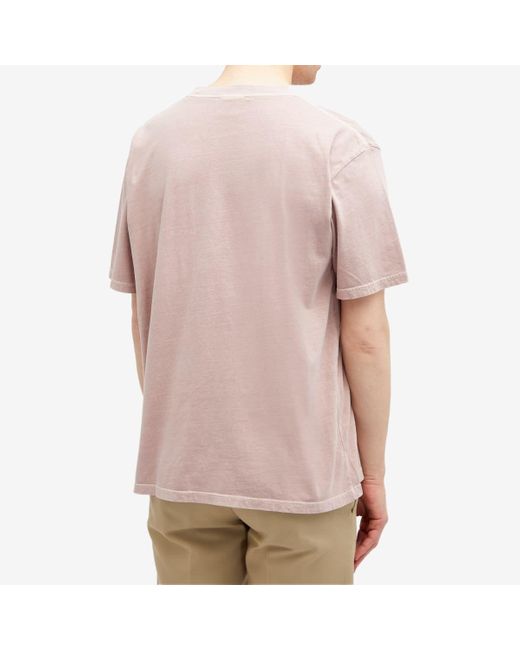 Dickies Pink Garment Dyed Pocket T-Shirt for men