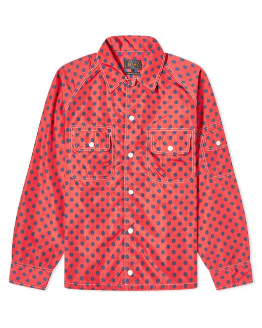 Beams Plus Red Polka Dot Sports Shirt Jacket for men
