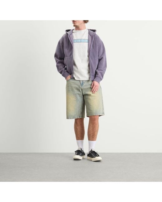 Butter Goods Green Scorpion Stitch Denim Shorts for men