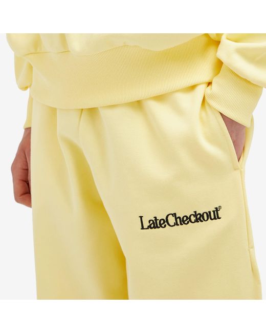 Late Checkout Yellow Lc Logo Sweat Pants for men
