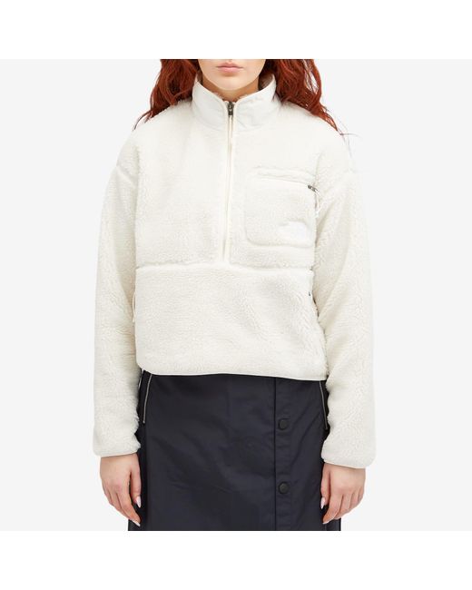 The North Face White Extreme Pile Pullover Fleece Jacket