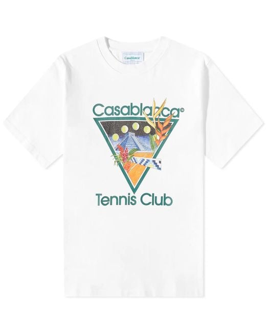 CASABLANCA White Tennis Club Icon T-shirt for men