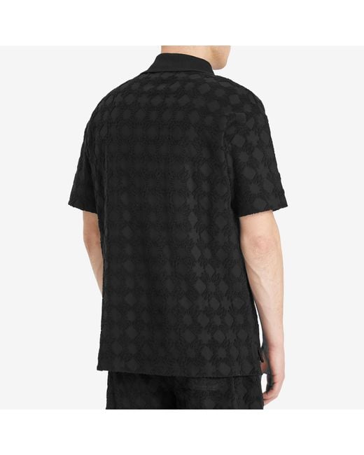 Amiri Black Ma Quad Toweling Polo for men