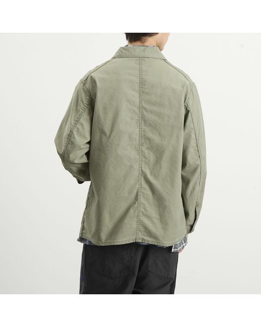 Needles Reversed Sateen Coverall Jacket in Green for Men | Lyst