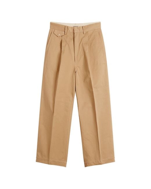 AURALEE Washed Finx Chino One-Tuck Pants in Natural | Lyst UK