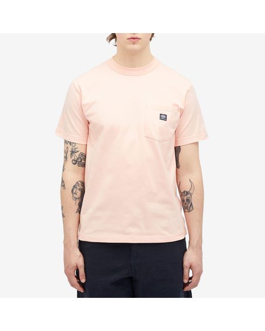 Armor Lux Pink X Denham Blavet Pocket T-Shirt for men
