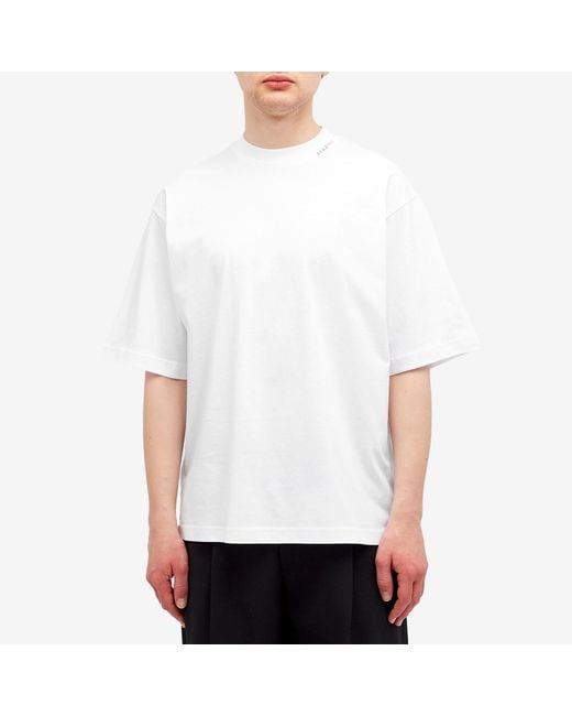 Marni マルニ / Overlay Logo Patch Oversized T-Shirt Black organic cotton T-shirt with Marni patch | Marni