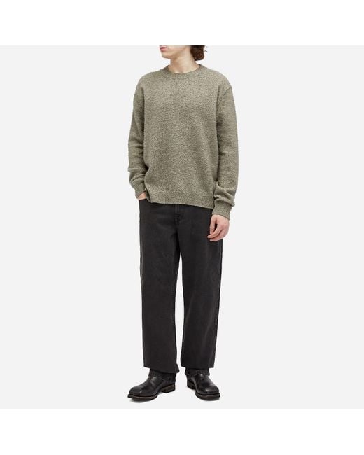 Maison Margiela Green Wool Cotton Crewneck Knit for men