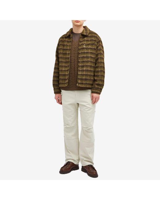 Thisisneverthat Green Brushed Wool Check Jacket for men