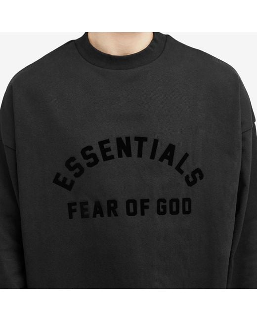 Fear Of God Black Spring Long Sleeve Printed T-Shirt for men