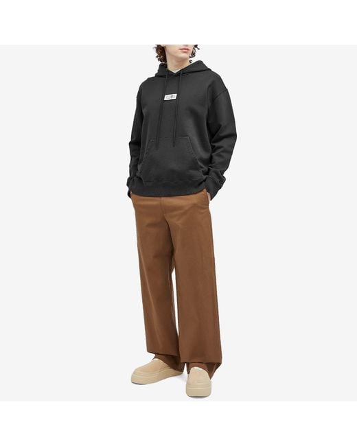 MM6 by Maison Margiela Black Numbers Patch Logo Hoodie for men
