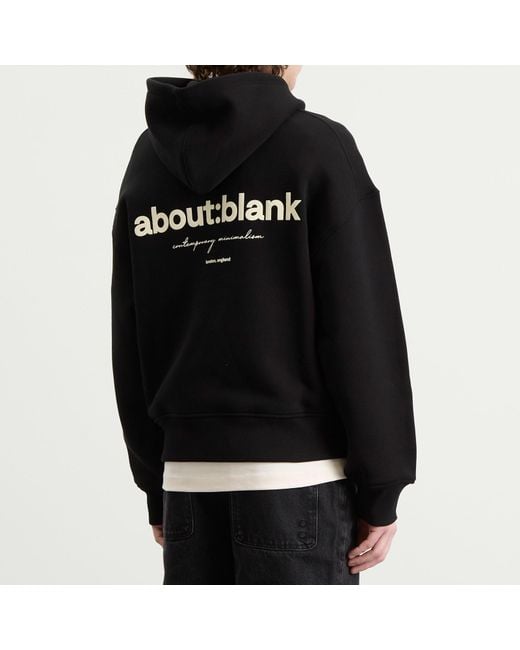 About Blank Black Box Logo Hoodie for men