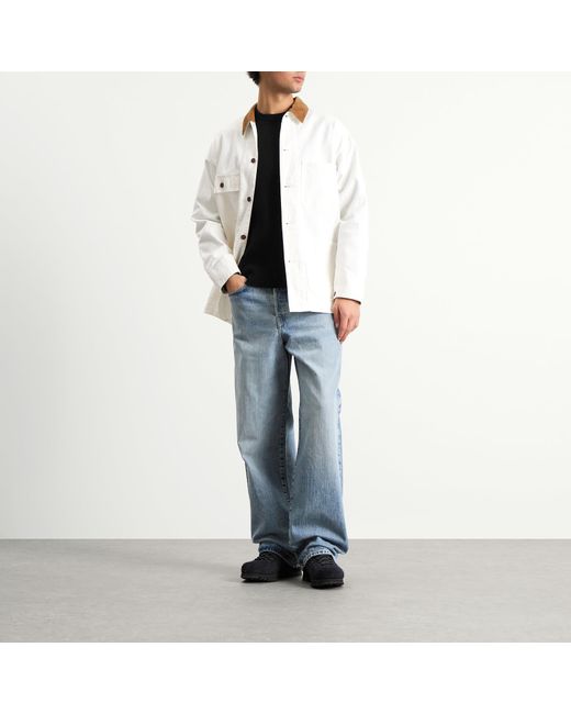 Beams Plus Black Waffle Crew Neck Sweatshirt for men