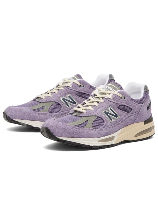 New Balance White 991V2 Sneaker