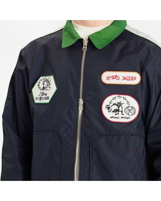 Brain Dead Blue Meltdown Racing Jacket for men