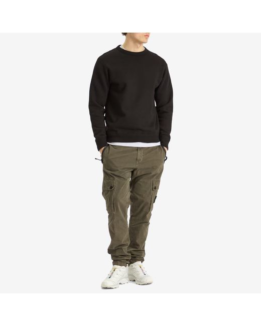 Stone Island Green Old Effect Brushed Cotton Canvas Cargo Pants for men