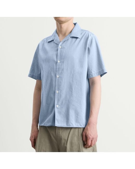 NN07 Blue Julio Chambray Vaation Shirt for men