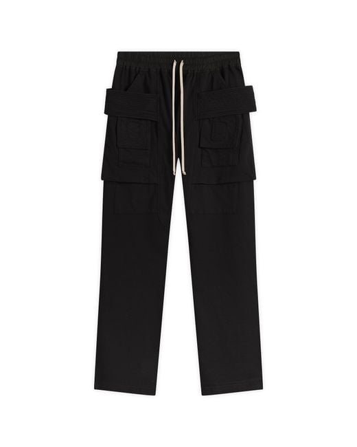 Rick Owens Black Creatch Cargo Trousers for men