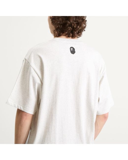 A Bathing Ape White Gothic Logo T-Shirt for men