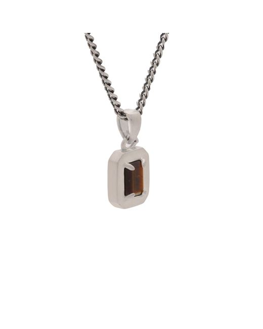 Serge Denimes Metallic Tigers Eye Blush Necklace for men