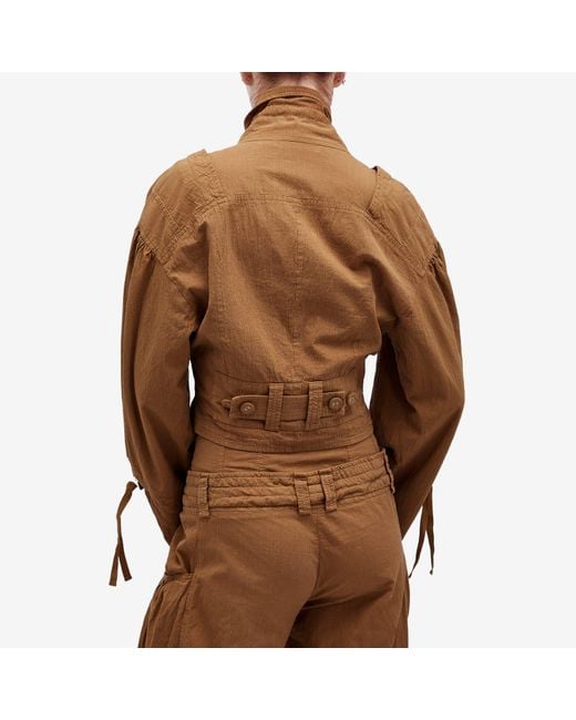 KNWLS Brown Frgment Bomber Jacket