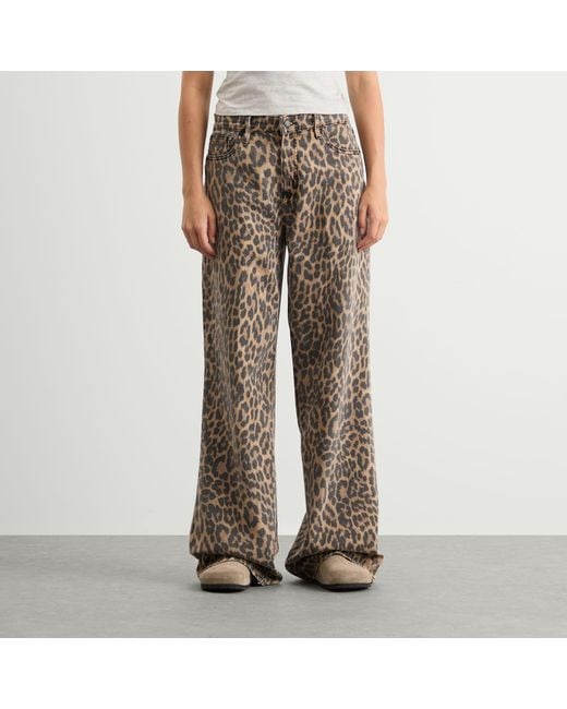 GOOD AMERICAN Gray Good Standard Ease Leopard Jeans