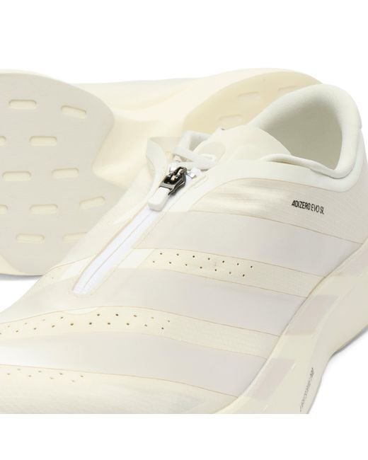 Adidas White Evo Sl Zip Sneaker for men