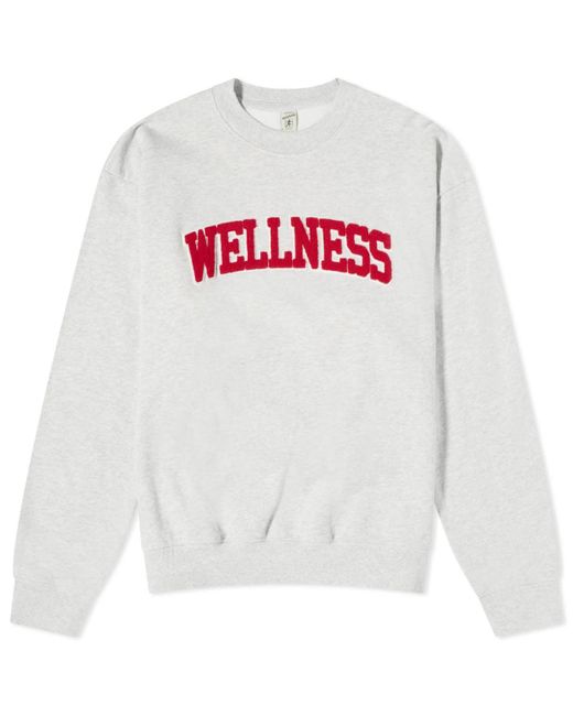 Sporty & Rich White Wellness Ivy Boucle Crew Sweat for men