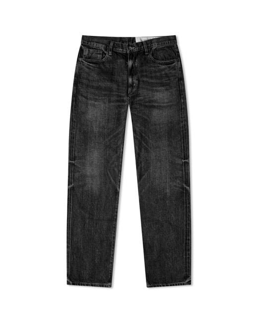 Neighborhood Gray Washed Denim Jeans for men