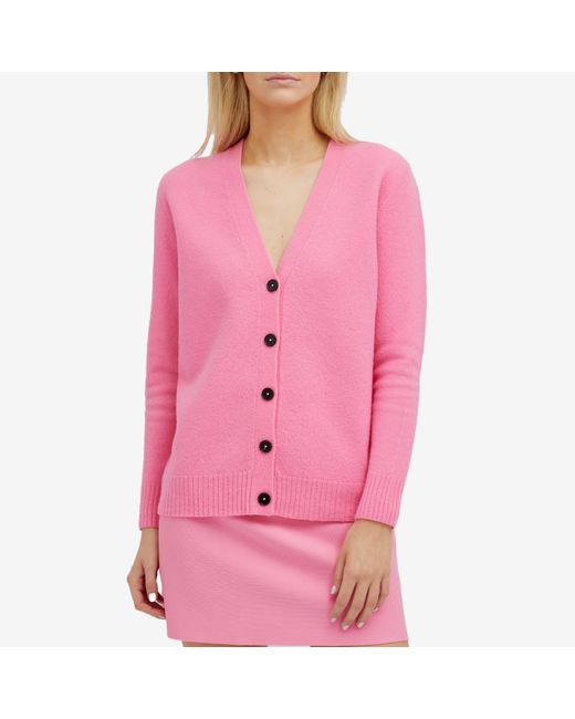 Jil Sander Pink Fine Cotton Cardigan